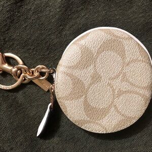 Coach round coin purse/keychain